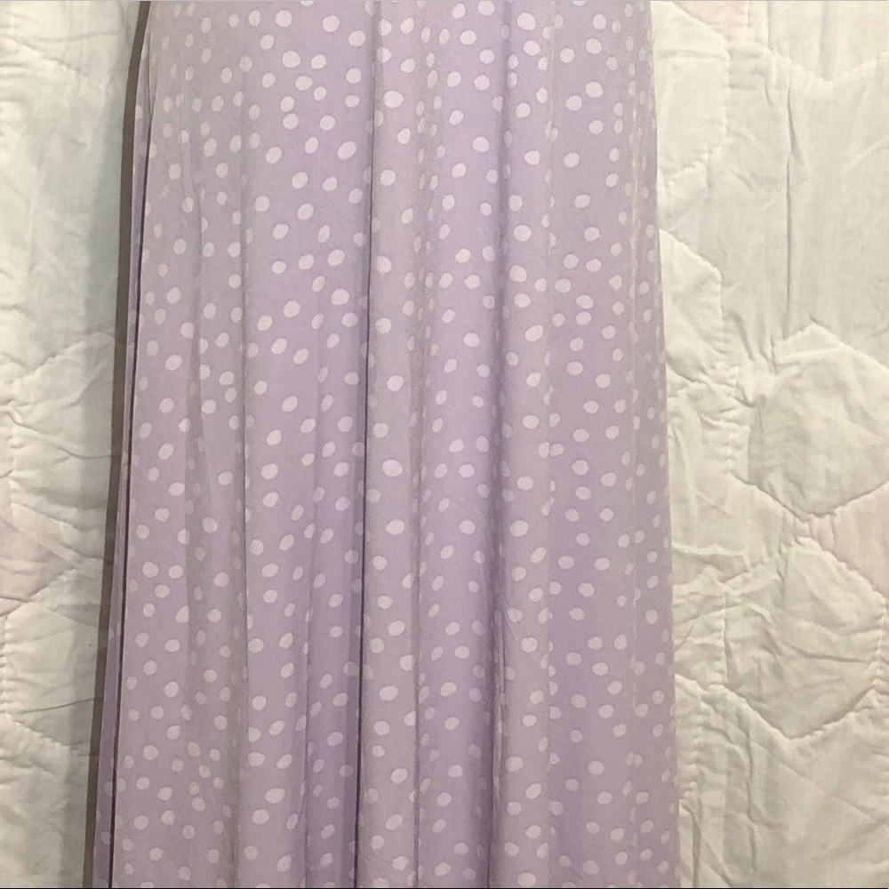 3XL LuLaRoe lavender polkadot maxi skirt. NWT - Picture 5 of 8
